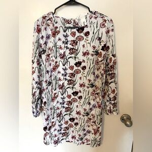 L.O.G.G. Women’s dress white color floral print size US 6